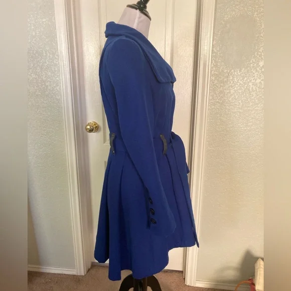 Steve Madden belted long peacoat - Picture 6 of 13